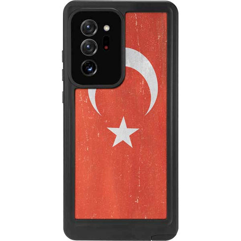 Turkish Flag Distressed Galaxy Note20 Ultra 5G Waterproof Case